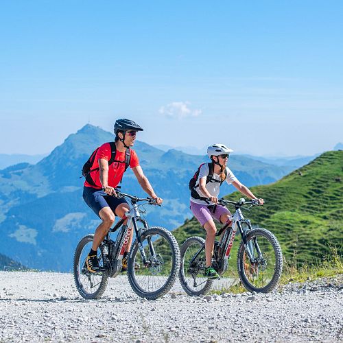 Explore the mountain world on a mountain bike